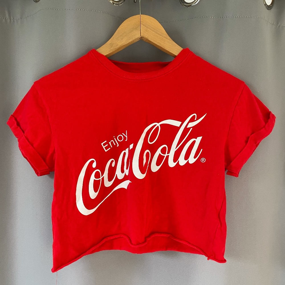 Forever 21Red Enjoy Coca Cola Crop Top